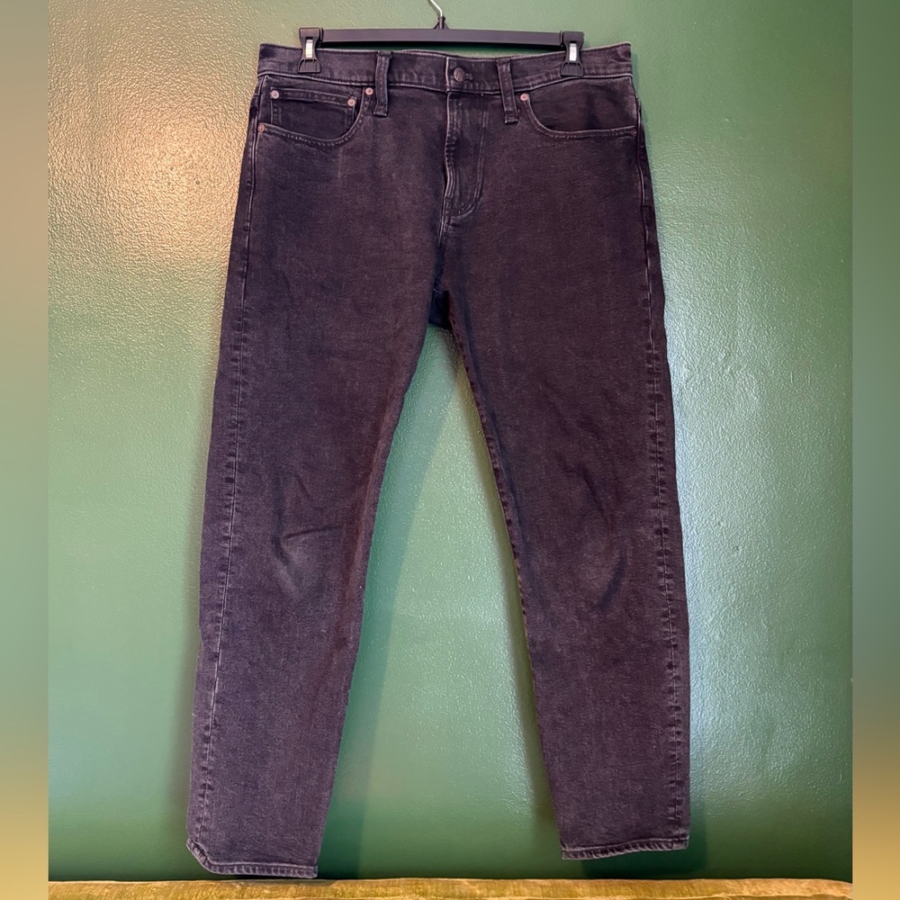 Madewell Relaxed Taper Men’s Jeans, Black (34 waist x 32 inseam)